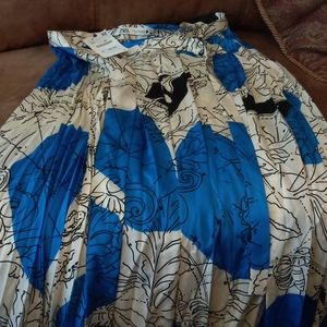 Zara pleated wrap skirt